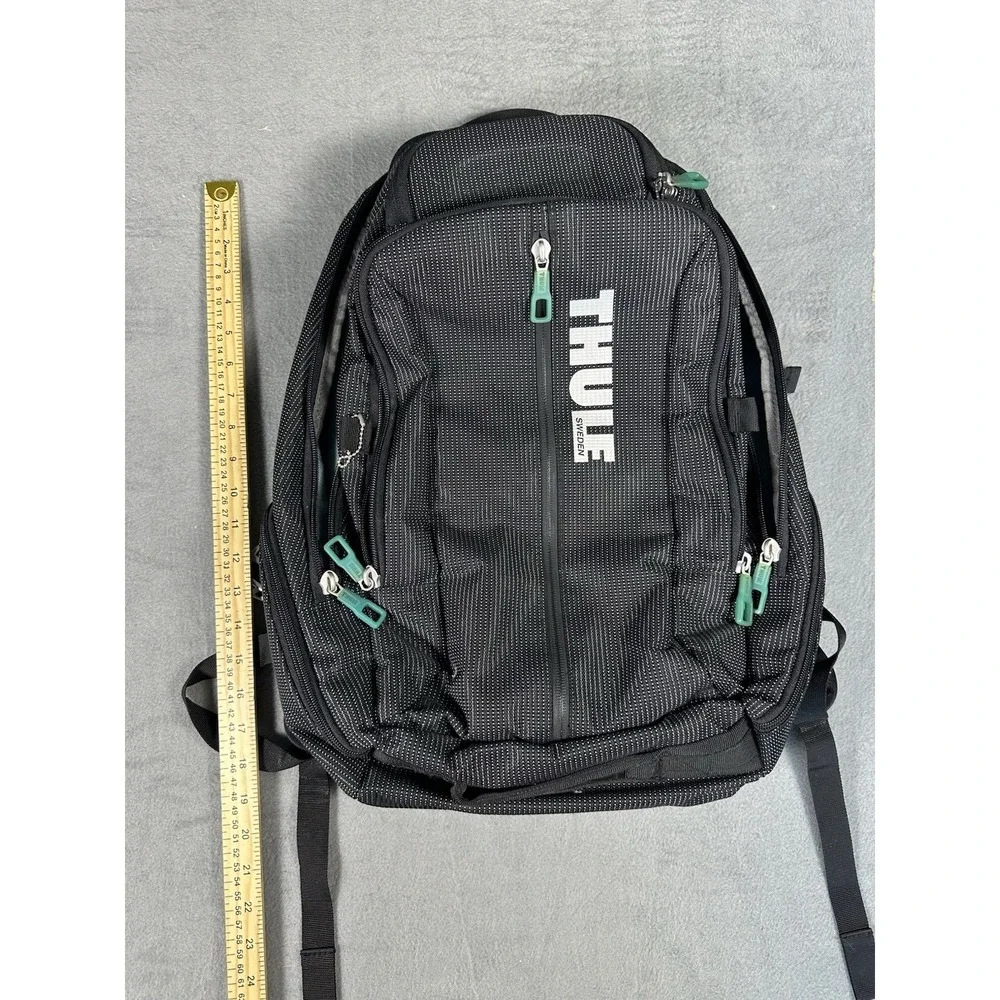 Thule Crossover Black Laptop Backpack Travel Tech Bag Organizer EUC